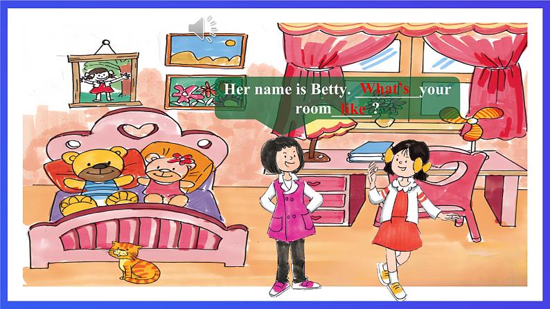 接力版英语五下 Lesson 3《There is a desk beside the bed. 》Period 1 课件第8页