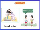 接力版英语四下 Lesson 6《What is it doing？》Period 2 课件+教案+素材