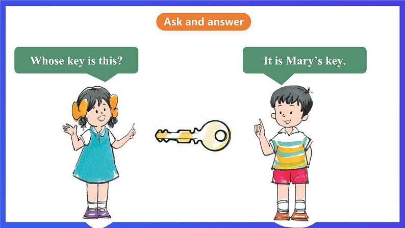 接力版英语四下 Lesson 11《Whose key is this？》Period 1课件第7页