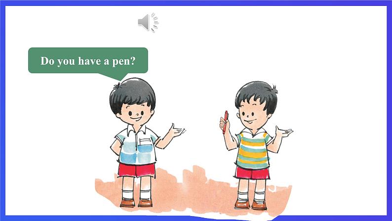 接力版英语四下 Lesson 12《Do you have a pen？》Period 1 课件第5页