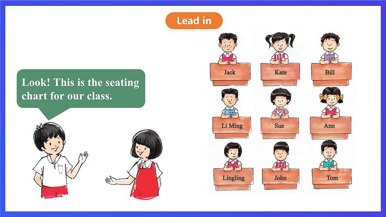 接力版英语四下 Lesson 16《Sue is behind John. 》Period 2 课件第2页