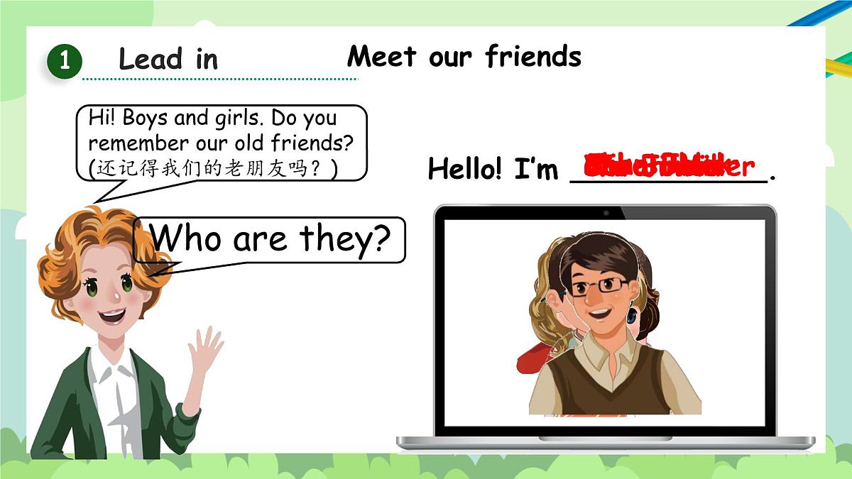 人教版三年级下册Unit 1 Meeting new peopleUnit 1 第1课时 A talk同步课件第5页