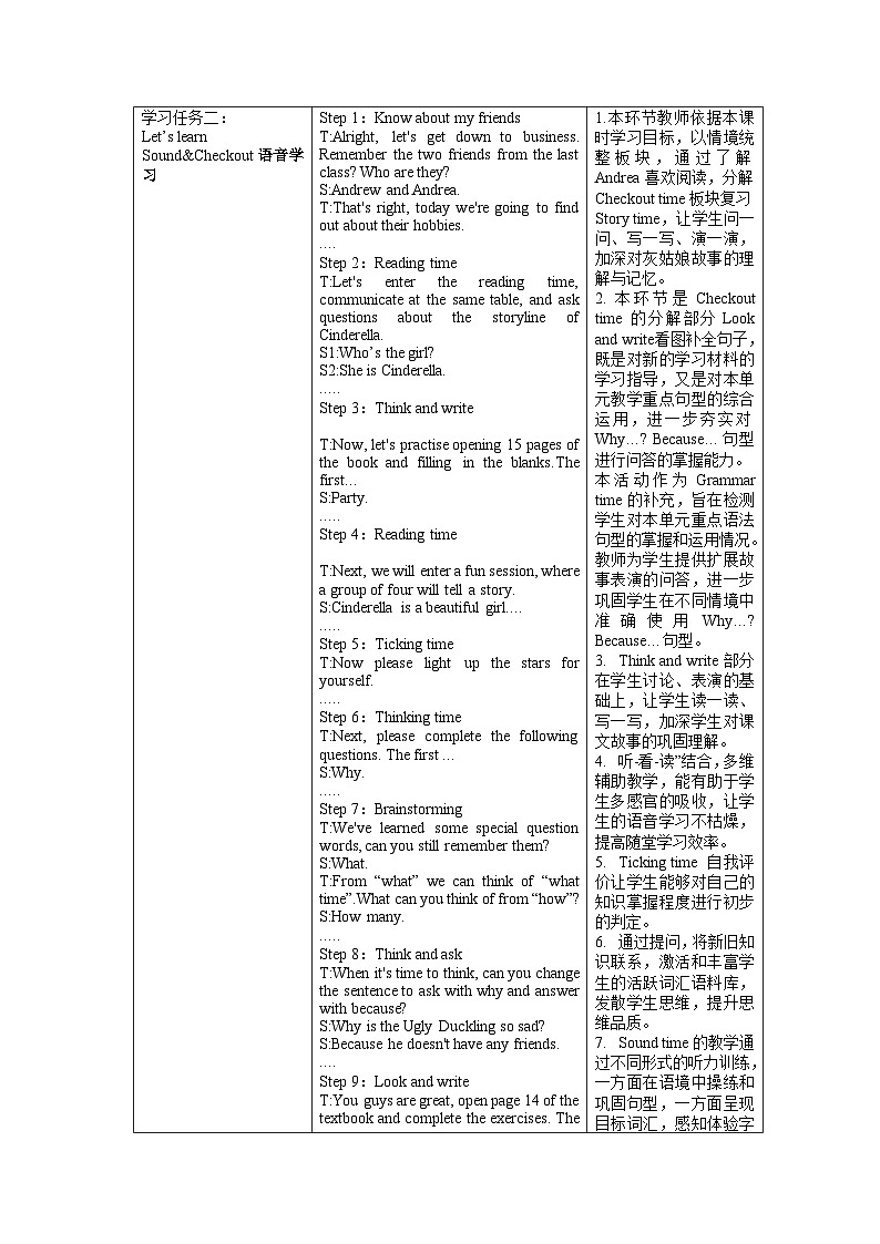 Unit1 第4课时（教学设计）Sound&Checkout&Ticking time第2页