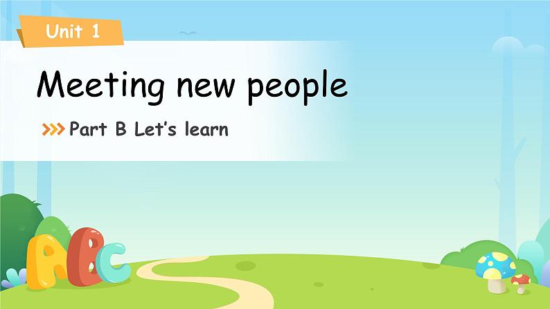 Unit 1 Meeting new people Part B Let's learn 课件 人教PEP版（2024）三年级下册第1页