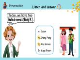 新人教版小學(xué)英語三年級下冊 Unit1 Part A Let’s talk&Do a survey 課件+教案
