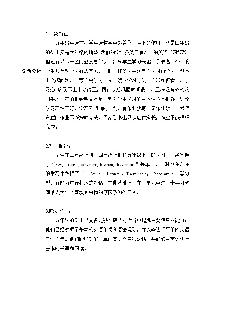 沪教牛津版(六三制一起)五下 Module 1 Unit 2《Our home》Period 2 单元教案第3页