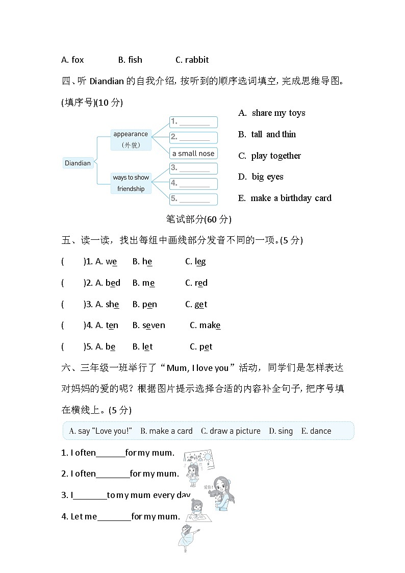 Unit 2 Expressing yourself  能力达标卷(含答案，听力原文，无听力音频）第2页