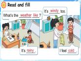 湘少版（三起）（2024）英語(yǔ)三年級(jí)下冊(cè) Unit 3 What's the weather like？第2課時(shí) Parts D, E & F（課件）