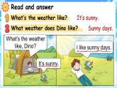 湘少版（三起）（2024）英語(yǔ)三年級(jí)下冊(cè) Unit 3 What's the weather like？第3課時(shí) Parts G, H & I（課件）