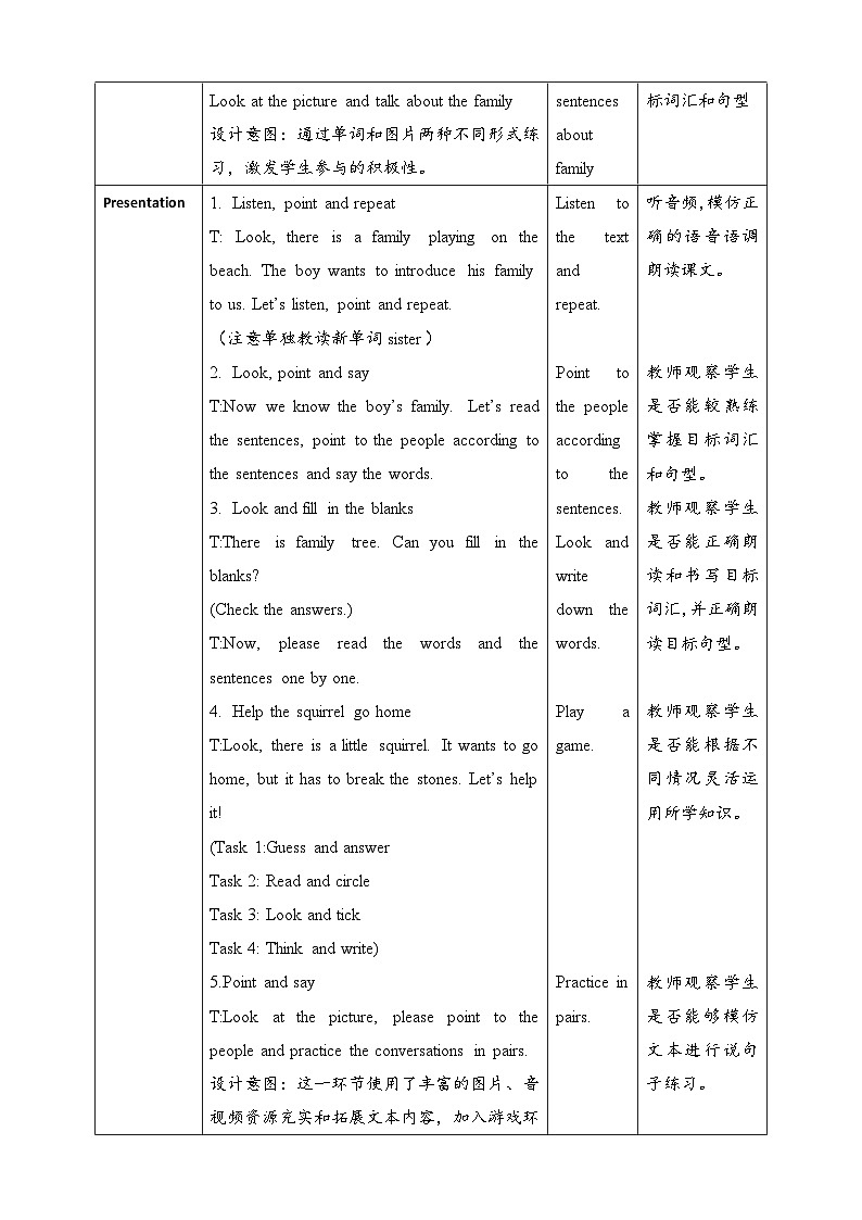 Unit 3 I love my family Lesson 2 教案第2页