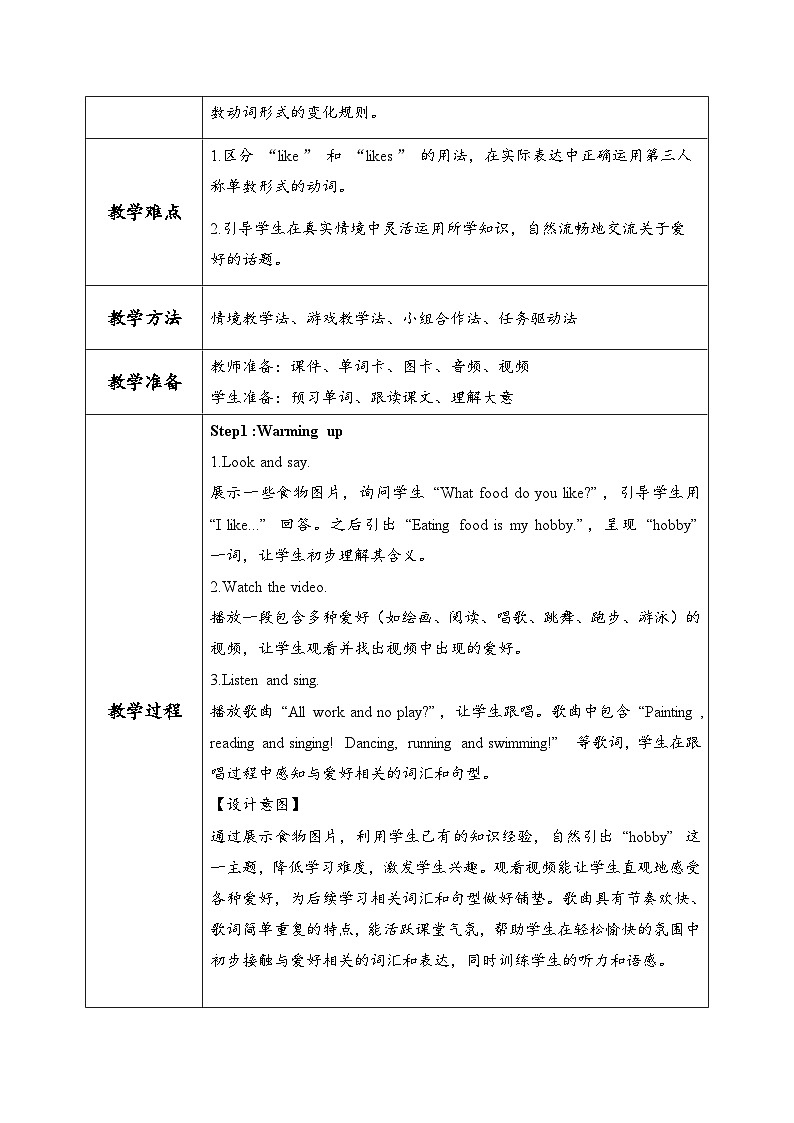 Unit4 第1课时Get ready & Start up(教学设计)第2页