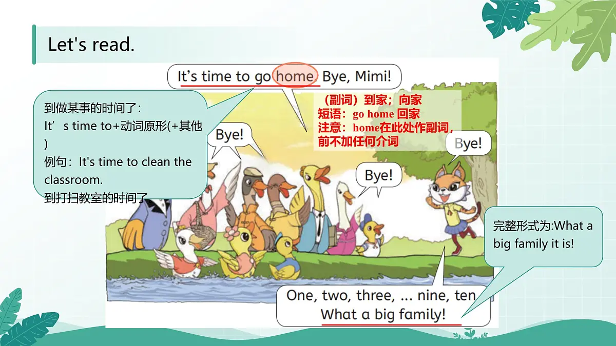 人教版精通小学英语三年级下册Unit3 My family-Story time精品课件第8页