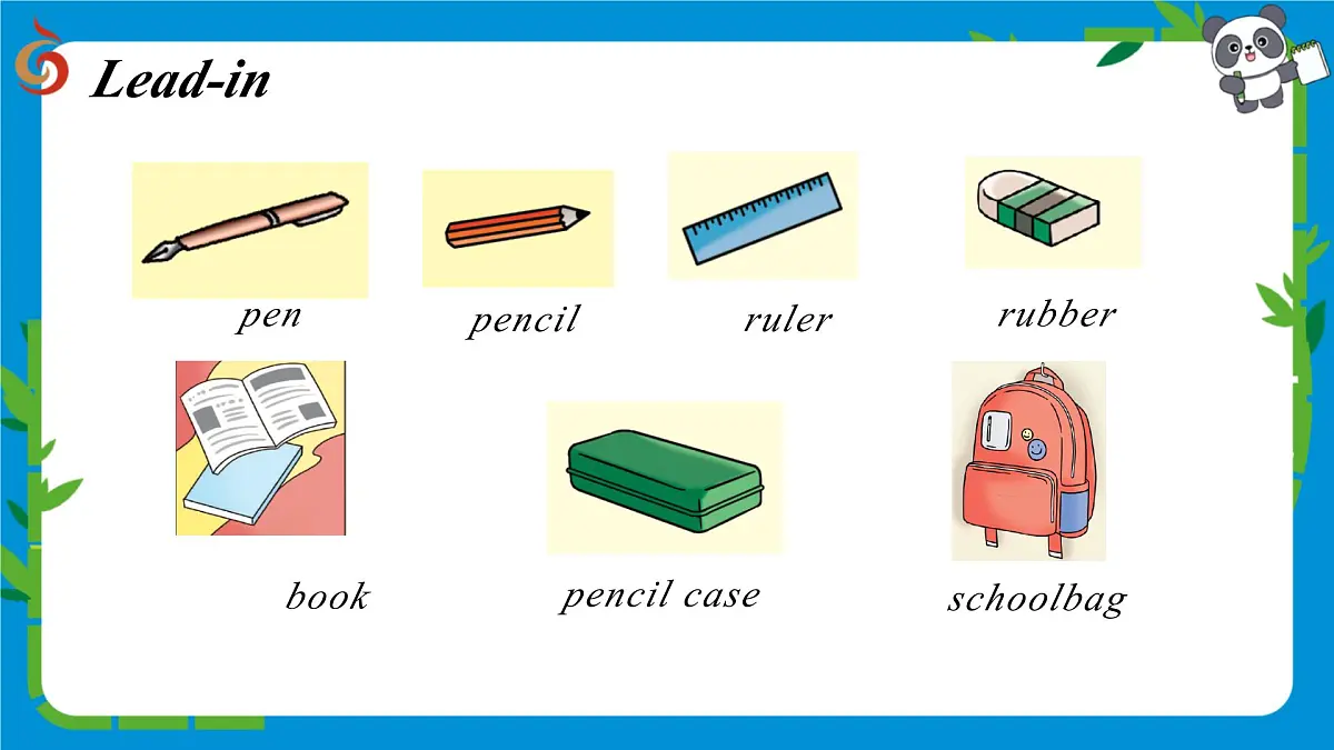 译林版三下英语 Unit 1 School things (Lead-in & Cartoon time)课件第3页