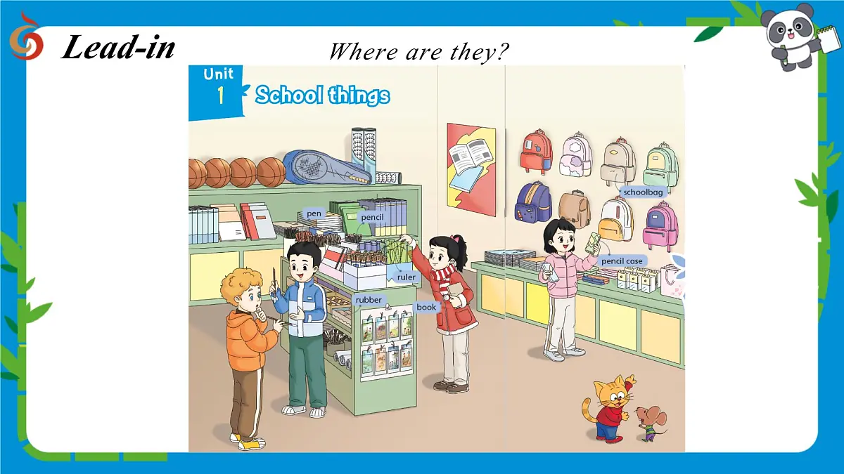 译林版三下英语 Unit 1 School things (Lead-in & Cartoon time)课件第4页