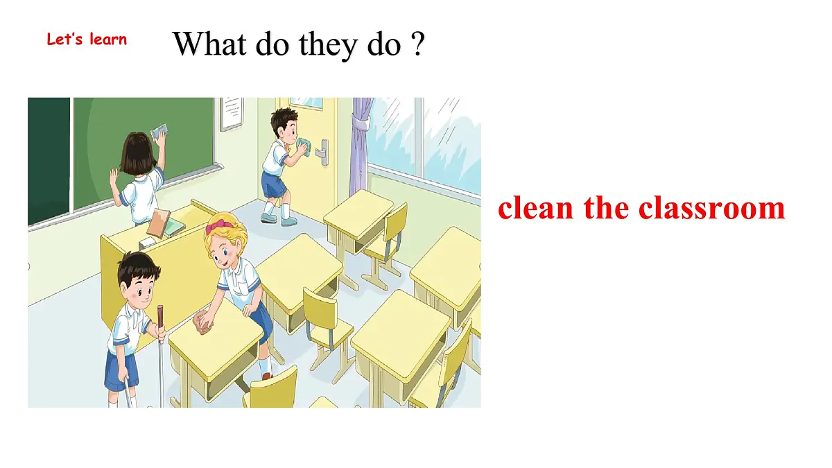译林版三下英语Unit2 Clean our classroom第一课时课件第3页