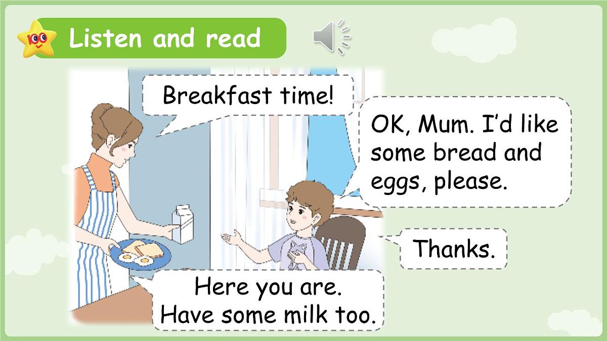 2024版人教版三年级下册英语Unit 4 Healthy food A talk同步课件第6页