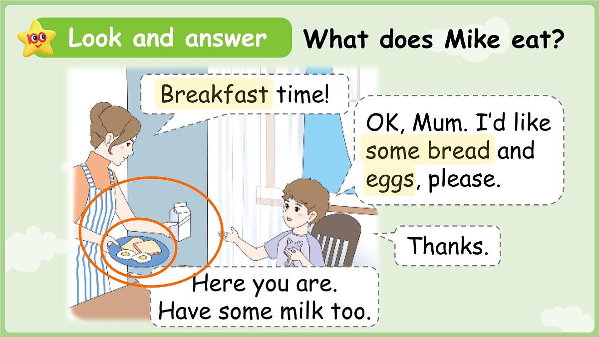 2024版人教版三年级下册英语Unit 4 Healthy food A talk同步课件第7页