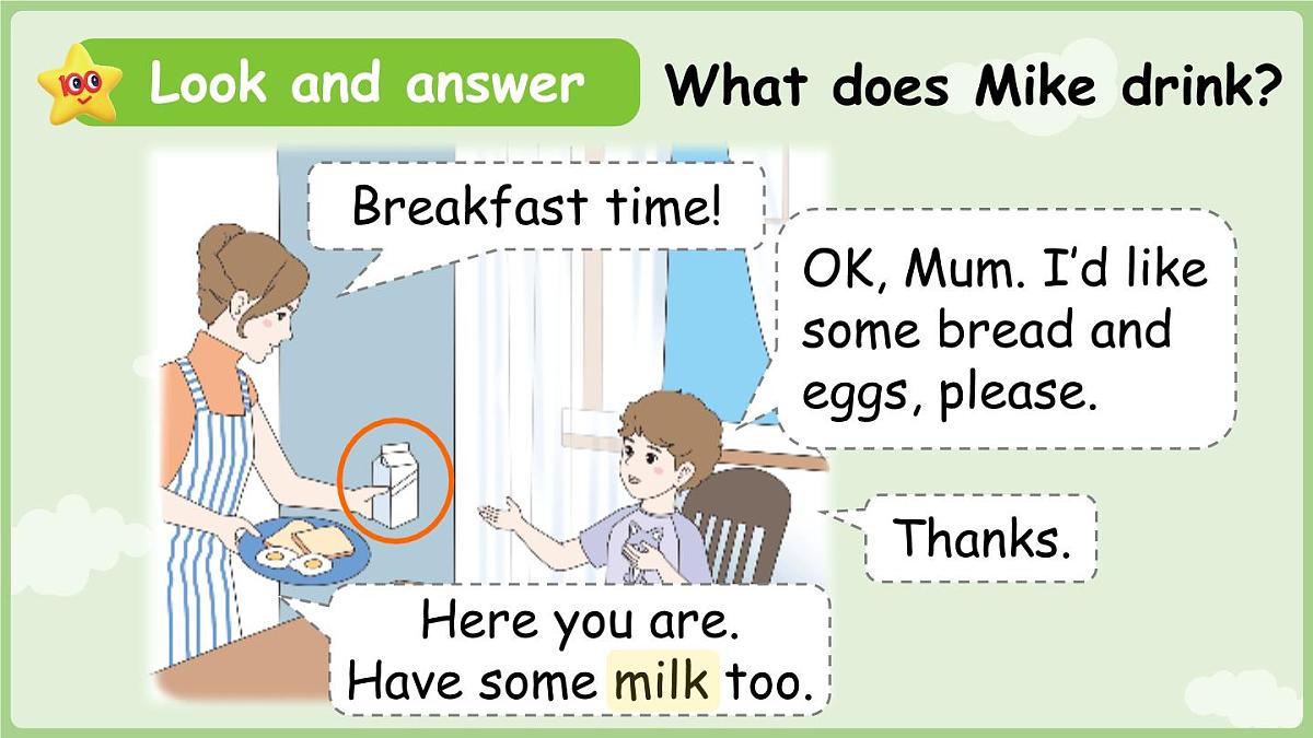 2024版人教版三年级下册英语Unit 4 Healthy food A talk同步课件第8页