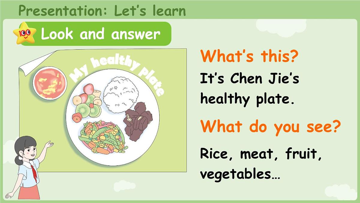 2024版人教版三年级下册英语Unit 4 Healthy food  B learn同步课件第4页