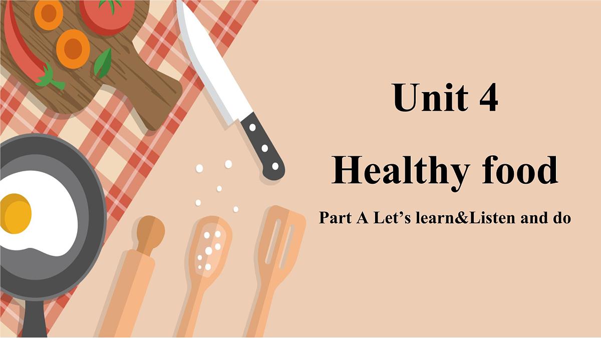2024版人教版三年级下册英语Unit 4 Healthy food A learn同步课件第1页