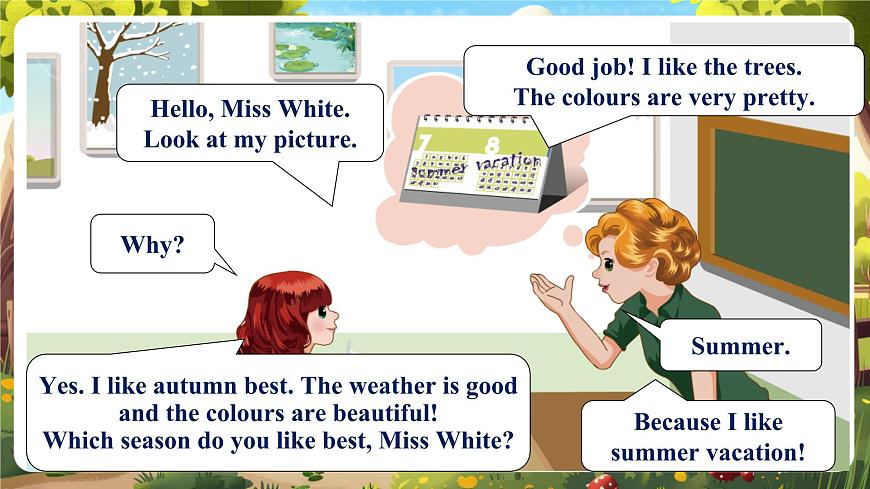 【精优公开课】Unit 2 My favourite season PB Let's learn 课件第5页