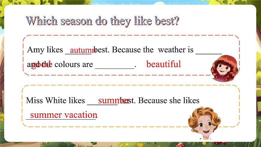 【精优公开课】Unit 2 My favourite season PB Let's learn 课件第6页