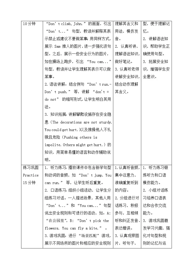 人教PEP2024英语 二下 Unit 2 Lesson 2 教学设计第3页