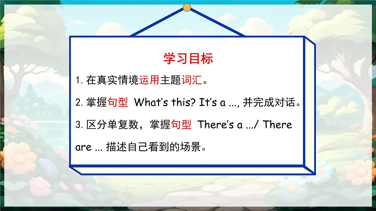 人教PEP2024英语 二下 Unit 4 Lesson 2 教学课件第1页