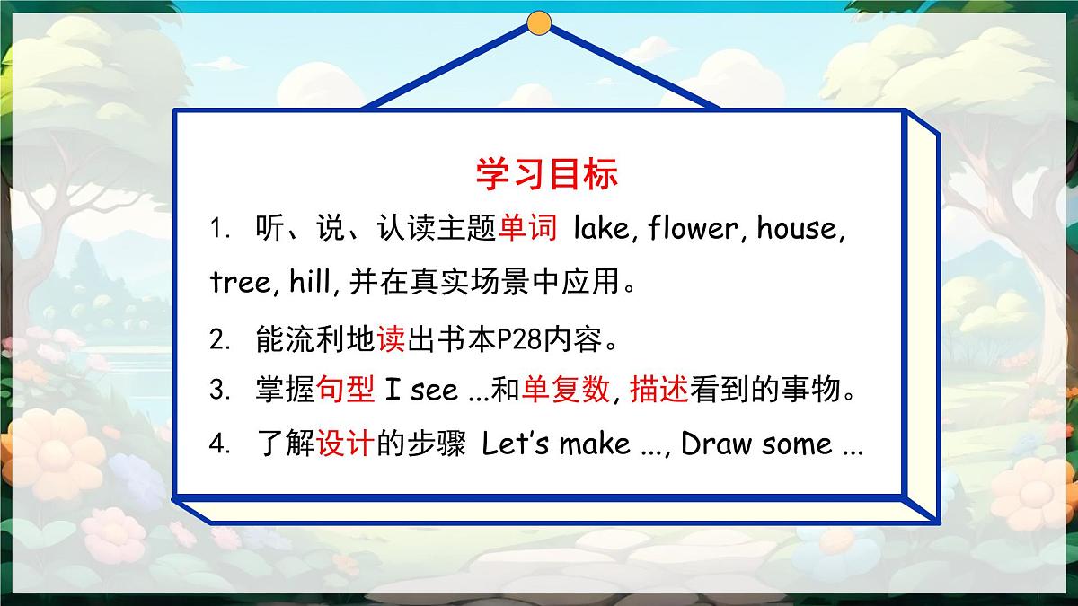 人教PEP2024英语 二下 Unit 4 Lesson 1 教学课件第1页