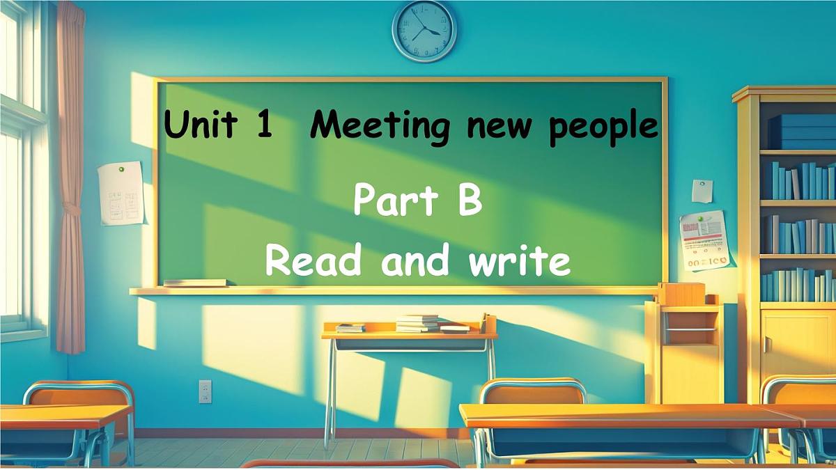 人教PEP2024英语 三下 Unit 1 B Read and write第4课时 课件第1页