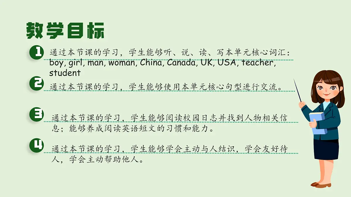 人教PEP2024英语 三下 Unit 1 第6课时 B Read and write C Reading教学课件第2页