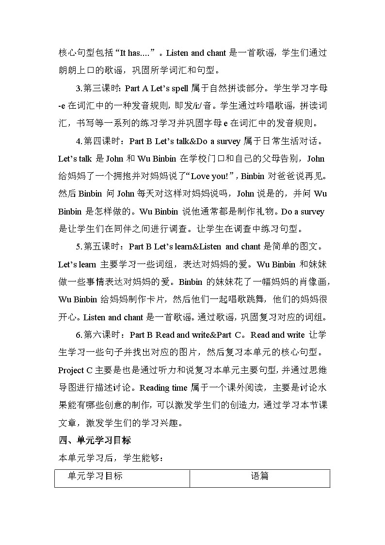 人教版（PEP2024）英语 三下Unit 2 单元解读     讲义第2页