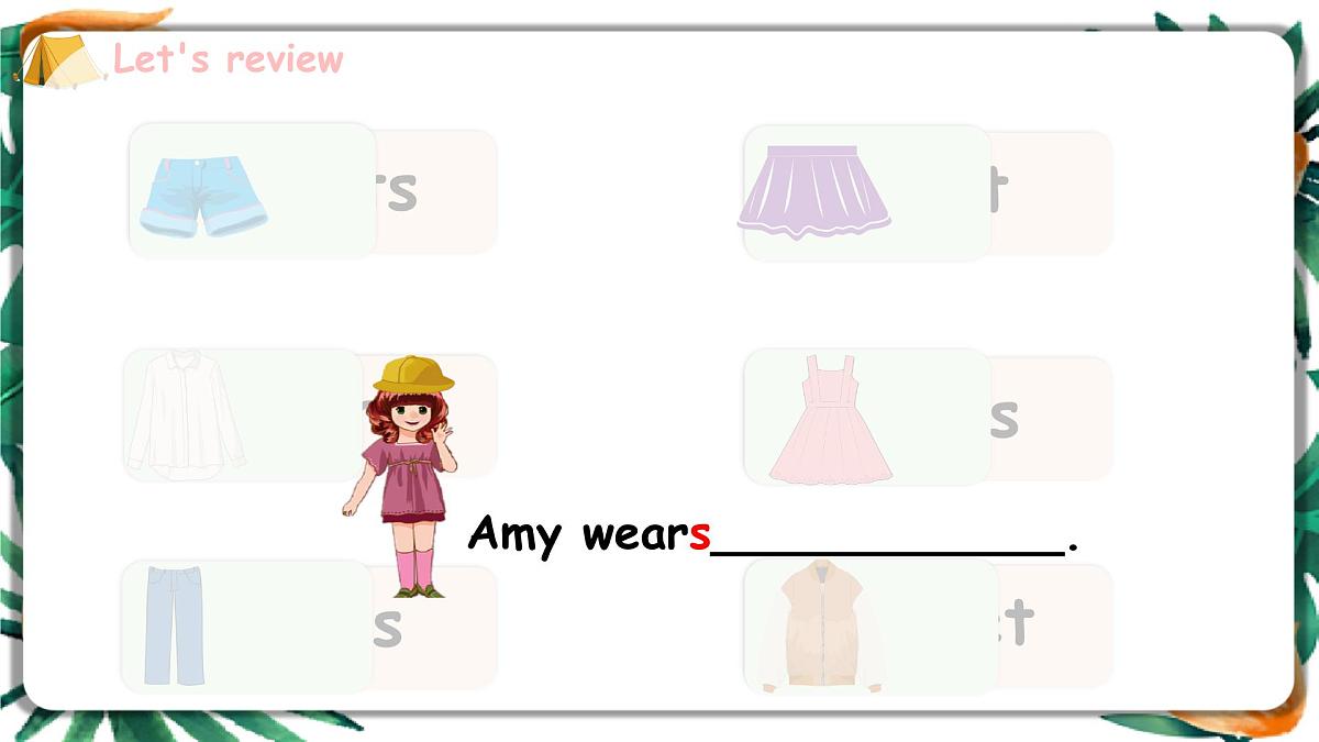 Unit 5 My clothes-B  Read and write（课件）-2024-2025学年人教PEP版英语四年级下册第4页