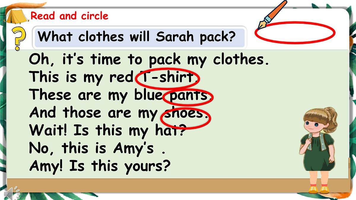 Unit 5 My clothes-B  Read and write（课件）-2024-2025学年人教PEP版英语四年级下册第7页
