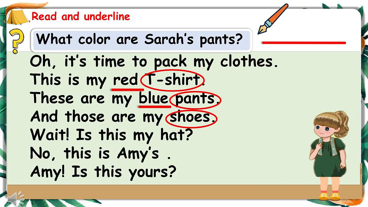 Unit 5 My clothes-B  Read and write（课件）-2024-2025学年人教PEP版英语四年级下册第8页