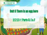 湘少版（三起）（2024）英語三年級下冊 Unit 6 There is an egg here 第2課時 Parts D, E & F（課件+素材）