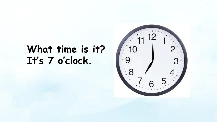 人教版PEP小学四年级英语教学课件《Unit 2 What time is it》Part B 第1课时第3页