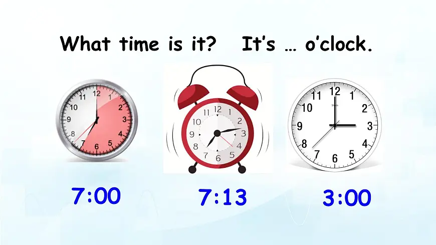 人教版PEP小学四年级英语教学课件《Unit 2 What time is it》Part B 第1课时第5页