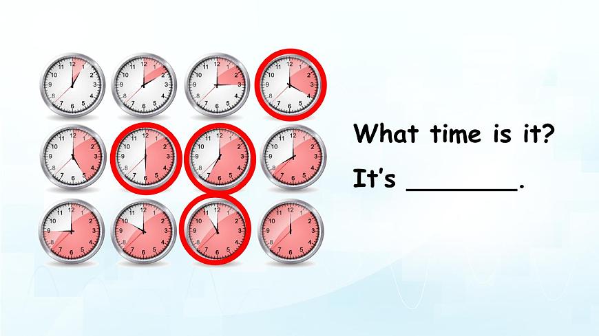 人教版PEP小学四年级英语教学课件《Unit 2 What time is it》Part A 第2课时第5页