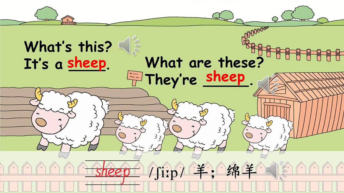 人教版PEP小学四年级英语教学课件《Unit 4 At the farm》Part B 第1课时第7页