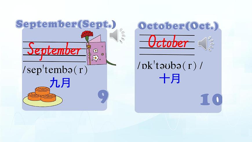 人教版PEP五年级英语下册教学课件《Unit 3 My school calendar》Part B 第1课时第4页