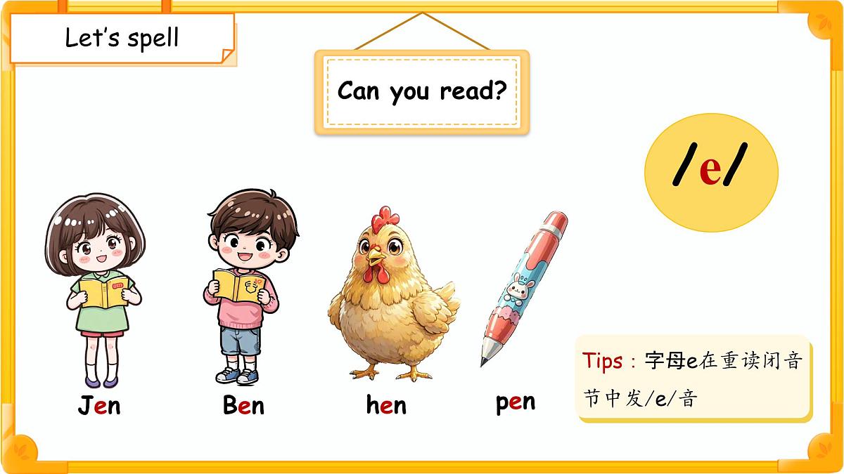 Unit 2  Expressing yourself Part A Let's spell 课件 英语人教版（2024）三年级下册第5页
