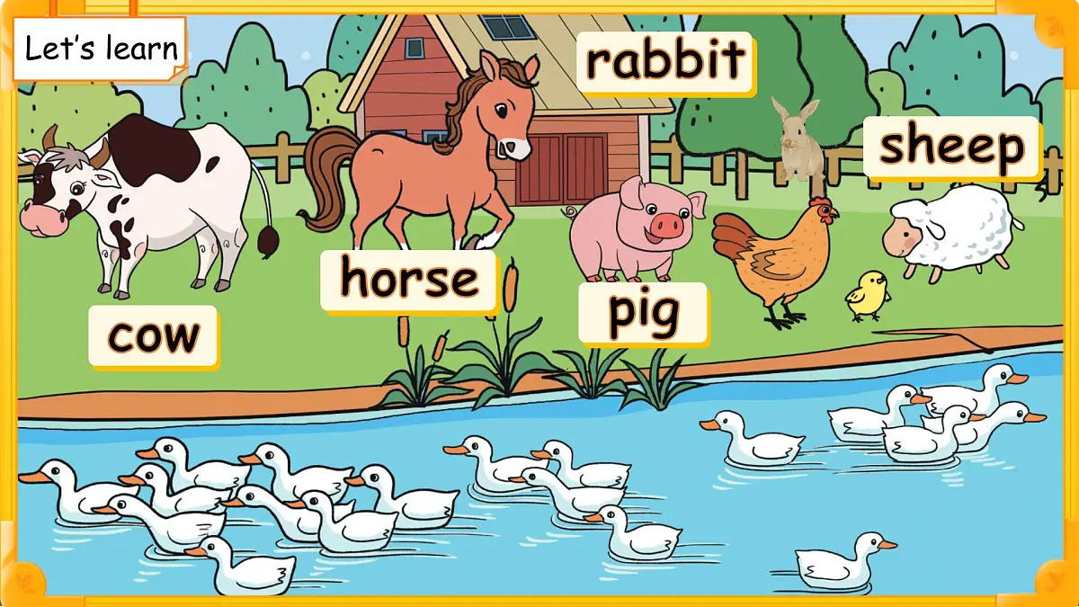 Unit 4 Lesson 1Welcome to the farm! 课件 英语冀教版（2024）三年级下册第6页