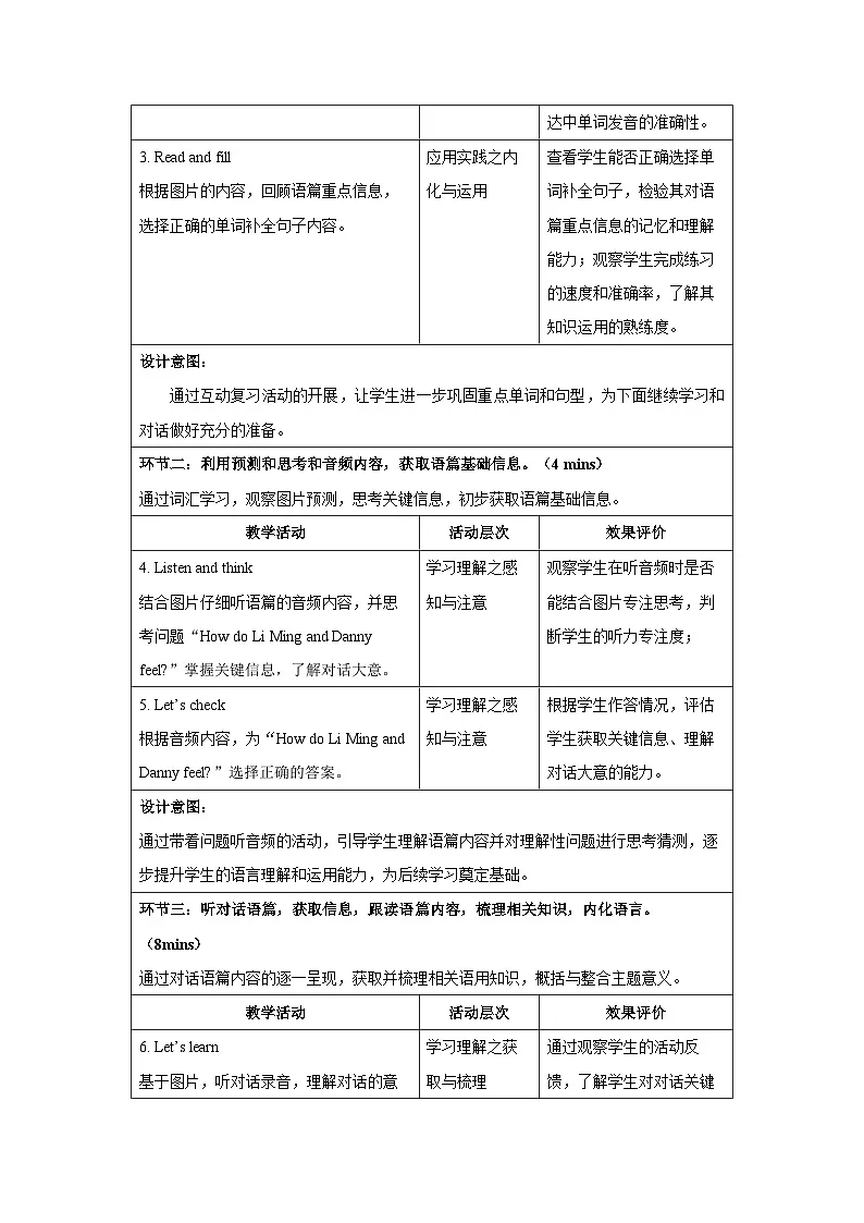 Unit 2 Good food, good health Unit review单元复习 教案 英语冀教版（2024）三年级下册第3页