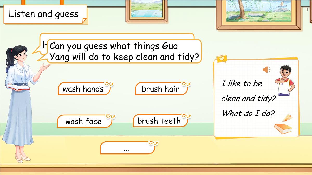 Unit 3 Lesson 4  I like to be clean and tidy 课件 英语冀教版（2024）三年级下册第7页
