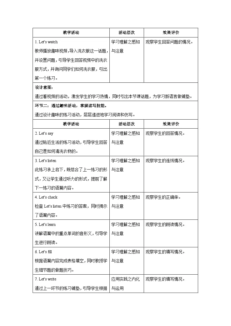 Unit 4 Clothes Lesson 3 教案 英语人教精通版（2024）三年级下册第2页
