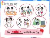 湘少版（三起）（2024）英語三年級(jí)下冊(cè) Unit 8 Children's Day 第2課時(shí) Parts D, E & F(課件+素材)