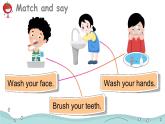 湘少版（三起）（2024）英語三年級下冊 Unit 7 Wash your hands 第2課時 Parts D, E & F(課件)