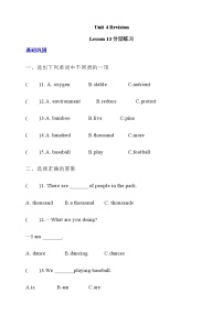 小学英语Unit 4 Revision Lesson 13精品课后测评