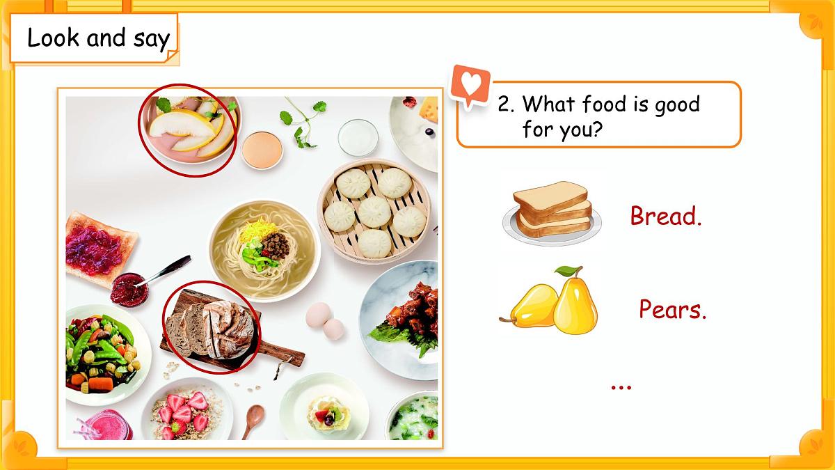 Unit 4 Healthy food Part A Let's talk 课件 小学英语人教PEP（2024）三年级下册第5页